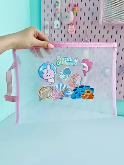 پوشه A4 توری کارتونی رنگارنگ