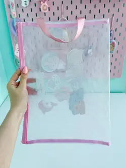 پوشه A4 توری کارتونی رنگارنگ