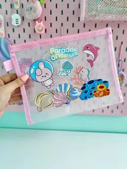 پوشه توری کارتونی رنگی