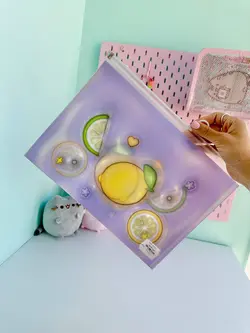 پوشه A4 زیپی لیمو کیوت