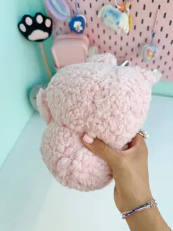 عروسک خرگوش توت فرنگی صورتی