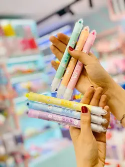 هایلایتر ۶عددی پاک کن دار