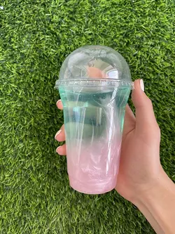 اسلایم آیس پک  صورتی متالیک روشن و سبزابی شفاف