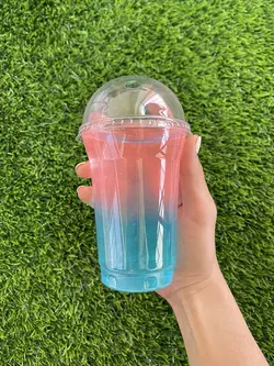 اسلایم آیس پک گلهبی شفاف و آبی شفاف