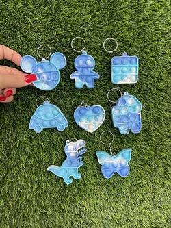 جاکلیدی پاپت طرح دار آبی