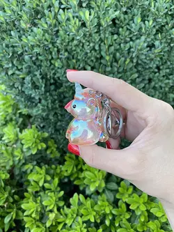 جاکلیدی یونیکرن کریستالی شاخ سبز