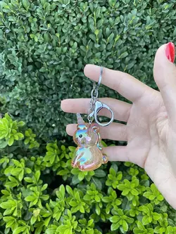 جاکلیدی یونیکرن کریستالی شاخ صورتی