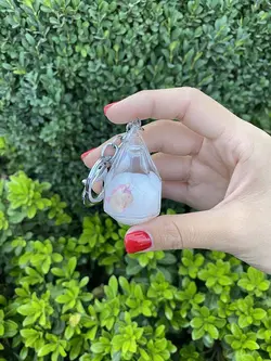 جاکلیدی یونیکرن شیشه ای صورتی