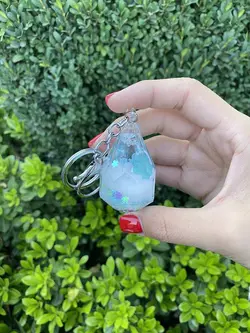 جاکلیدی یونیکرن شیشه ای آبی