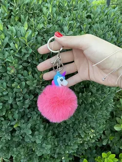 یونیکرن خزدار صورتی پررنگ یک