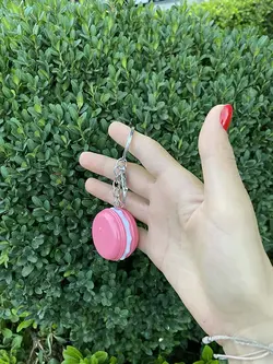 جاکلیدی ماکارون صورتی پرنگ