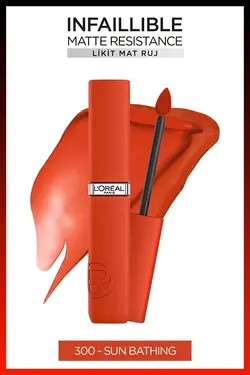 رژ لب مایع مات لورال شماره 300 (SUN BATHING)