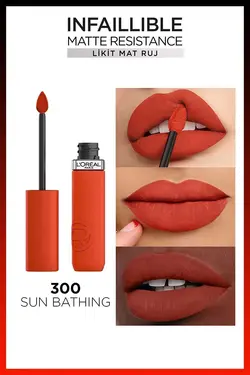 رژ لب مایع مات لورال شماره 300 (SUN BATHING)