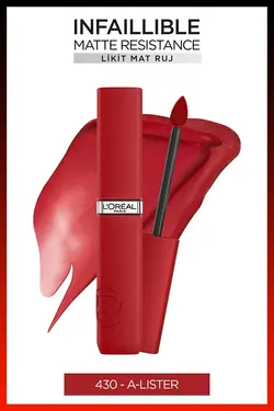 رژ لب مایع مات لورال شماره 430 (A-LISTER)