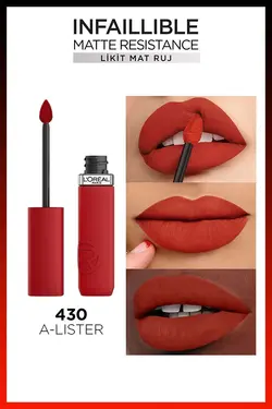 رژ لب مایع مات لورال شماره 430 (A-LISTER)