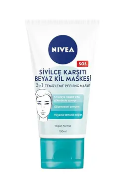 ماسک ضد جوش و لایه بردار 3 در 1 خاک رس سفید نیوا