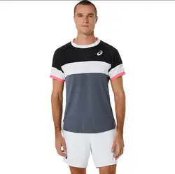 تی شرت تنیس مردانه اسیکس Asics Match SS Top- طوسی | تنیس ۲۴