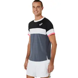 تی شرت تنیس مردانه اسیکس Asics Match SS Top- طوسی | تنیس ۲۴
