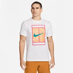 تیشرت تنیس مردانه نایک NikeCourt Dri-FIT- سفید | تنیس ۲۴