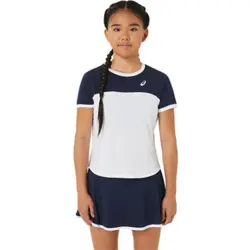 تی شرت تنیس دخترانه اسیکس Asics Tennis SS Top- سفید | تنیس ۲۴