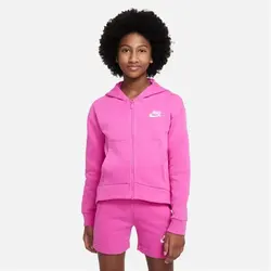 سویشرت ورزشی دخترانه نایک Nike Sportswear Club Fleece- صورتی | تنیس ۲۴