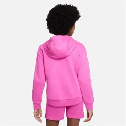 سویشرت ورزشی دخترانه نایک Nike Sportswear Club Fleece- صورتی | تنیس ۲۴
