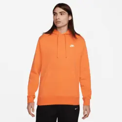 هودی ورزشی مردانه نایک Nike Sportswear Club Fleece- نارنجی | تنیس ۲۴