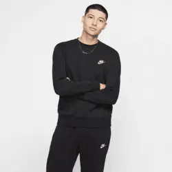 تی شرت ورزشی مردانه نایک Nike Sportswear Club Fleece- مشکی | تنیس ۲۴