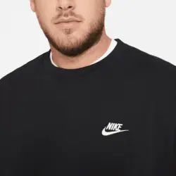 تی شرت ورزشی مردانه نایک Nike Sportswear Club Fleece- مشکی | تنیس ۲۴