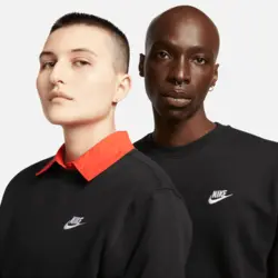 تی شرت ورزشی مردانه نایک Nike Sportswear Club Fleece- مشکی | تنیس ۲۴