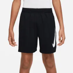 شلوارک تنیس پسرانه نایک Nike Multi Dri-FIT Graphic- مشکی | تنیس ۲۴