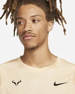 تی شرت تنیس مردانه نایک Nike Dri-FIT Rafa Challenger- بژ | تنیس ۲۴