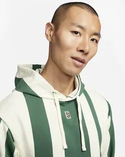 هودی تنیس مردانه نایک NikeCourt Heritage Dri-FIT Fleece- سبز | تنیس ۲۴