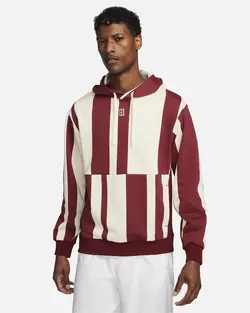 هودی تنیس مردانه نایک NikeCourt Heritage Dri-FIT Fleece- زرشکی | تنیس ۲۴