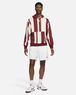 هودی تنیس مردانه نایک NikeCourt Heritage Dri-FIT Fleece- زرشکی | تنیس ۲۴