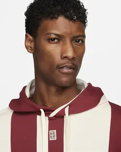 هودی تنیس مردانه نایک NikeCourt Heritage Dri-FIT Fleece- زرشکی | تنیس ۲۴