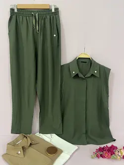 شومیز شلوار گلدوزی گلاب