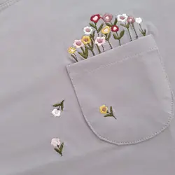 تیشرت جیب دار گلدوزی