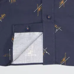 پیراهن آستین بلند طرح هندسی PLATIN