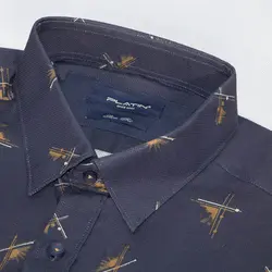 پیراهن آستین بلند طرح هندسی PLATIN