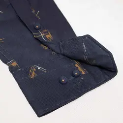 پیراهن آستین بلند طرح هندسی PLATIN