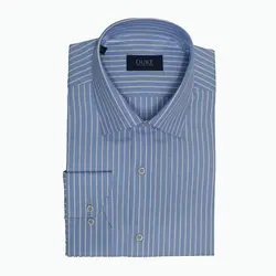 پیراهن آستین بلند یقه کراواتی راه راه DUKE