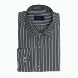 پیراهن آستین بلند یقه کراواتی راه راه DUKE