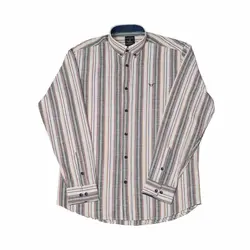 پیراهن آستین بلند  یقه دکمه دار طرحدار راه راه EQUAL