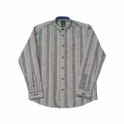 پیراهن آستین بلند  یقه دکمه دار طرحدار راه راه EQUAL