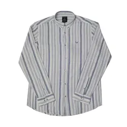 پیراهن آستین بلند یقه دکمه دار راه درشت EQUAL