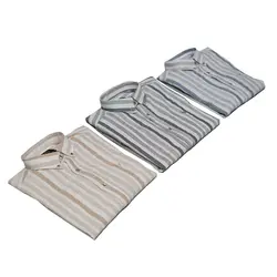 پیراهن آستین بلند یقه دکمه دار راه درشت EQUAL