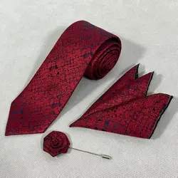 کراوات طرحدار گلدار زرشکی39