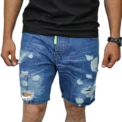 شلوارک جین آبی زاپ دار Dsquared