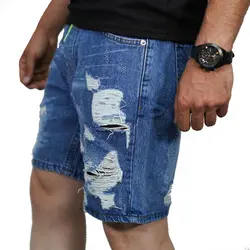 شلوارک جین آبی زاپ دار Dsquared